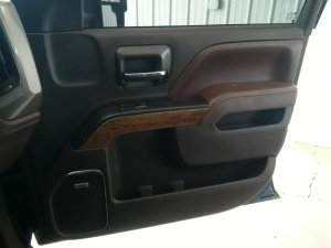 2015-2019 GMC Sierra 2500 HD Brown Door Interior Trim Panel with Power Windows and Locks - Front, Right (Passenger) (Used OEM)