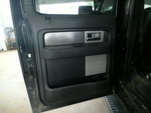 2010-2014 Lincoln Mark LT Black Door Interior Trim Panel - Rear, Left (Driver) (Used OEM)
