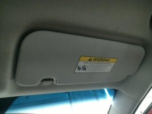 2014-2016 Kia Forte Gray Sun Visor without Sunroof without Illuminated Mirror - Right (Passenger) (Used OEM)