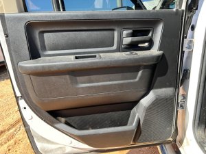 2013-2018 Ram 1500 Black Door Interior Trim Panel - Rear, Right (Passenger) (Used OEM)