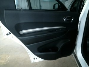 2011-2026 Dodge Durango Black Door Interior Trim Panel with Power Windows and Locks - Rear, Left (Driver) (Used OEM)