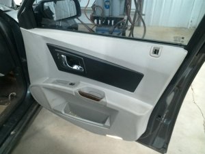 2003-2007 Cadillac CTS Tan Door Interior Trim Panel with Power Windows and Locks - Front, Right (Passenger) (Used OEM)