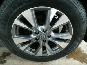 2015-2018 Nissan Murano 18x7.5 5-V Spoke Machined Alloy Wheel (Used OEM)