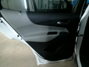 2018-2024 GMC Terrain Black Door Interior Trim Panel with Power Windows and Locks - Rear, Left (Driver) (Used OEM)