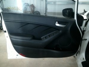 2017-2018 Kia Forte Black Door Interior Trim Panel with Power Windows and Locks - Front, Left (Driver) (Used OEM)