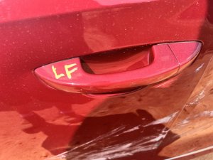 2012-2021 Volkswagen Passat Red Exterior Door Handle - Front, Left (Driver) (Used OEM)