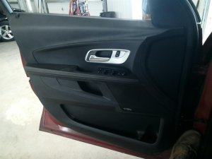 2010-2017 GMC Terrain Black Door Interior Trim Panel with Power Windows and Locks - Front, Left (Driver) (Used OEM)
