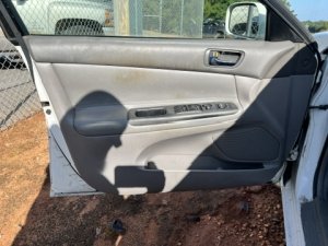 2002-2006 Toyota Camry Gray Door Interior Trim Panel with Power Windows and Power Locks - Front, Left (Driver) (Used OEM)