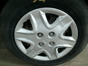 2001-2005 Honda Civic Black 14x5.5 14-Hole Steel Wheel (Used OEM)