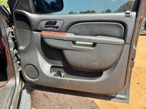 2010-2014 GMC Yukon XL Black Door Interior Trim Panel - Front, Right (Passenger) (Used OEM)