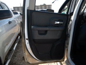 2013-2018 Ram 1500 Tan Door Interior Trim Panel - Rear, Right (Passenger) (Used OEM)