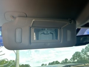 2007-2010 GMC Sierra Black Sun Visor with Illuminated Vanity Mirror - Left (Driver) (Used OEM)