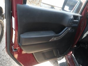 2011-2018 Jeep Wrangler Black Door Interior Trim Panel with Power Windows and Locks - Front, Left (Driver) (Used OEM)