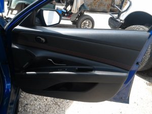 2021-2023 Hyundai Elantra Black Door Interior Trim Panel with Power Windows and Locks - Front, Right (Passenger) (Used OEM)