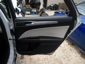 2017-2020 Ford Fusion Gray Door Interior Trim Panel - Rear, Right (Passenger) (Used OEM)