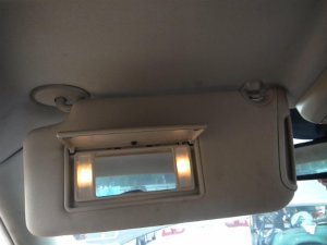 2012 Chrysler 300 Tan Sun Visor with Illuminated Vanity Mirror - Left (Driver) (Used OEM)