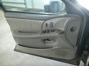2000-2005 Buick LeSabre Tan Door Interior Trim Panel with Power Windows and Locks - Front, Left (Driver) (Used OEM)