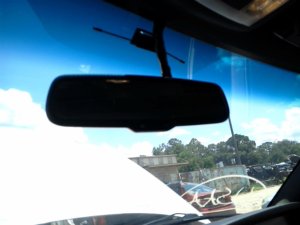 2009-2011 Lincoln Navigator Auto-Dimming Interior Rear View Mirror with Compass and Microphone (Used OEM)