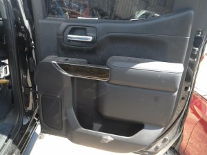 2020-2023 GMC Sierra 2500 HD Black Front Door Interior Trim Panel - Rear, Left (Driver) (Used OEM)