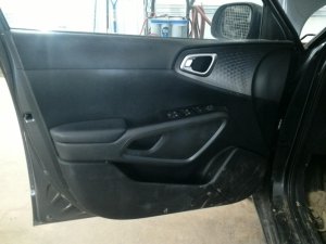 2020-2022 Kia Soul Black Door Interior Trim Panel with Power Windows and Locks - Front, Left (Driver) (Used OEM)