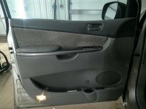 2004-2010 Toyota Sienna Gray Door Interior Trim Panel with Power Windows and Locks - Front, Left (Driver) (Used OEM)