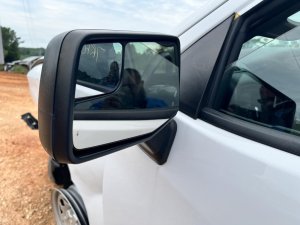 2019-2026 Chevrolet Silverado 1500 White Power Door/Side View Mirror - Left (Driver) (Used OEM)