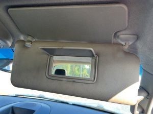 2004-2010 INFINITI QX56 Gray Sun Visor with Illuminated Vanity Mirror - Right (Passenger) (Used OEM)