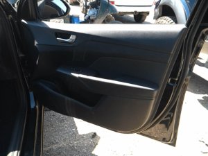 2018-2022 Hyundai Accent Black Door Interior Trim Panel with Power Windows and Locks - Front, Right (Passenger) (Used OEM)