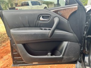 2011-2013 INFINITI QX56 Black Door Interior Trim Panel - Front, Left (Driver) (Used OEM)