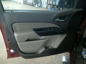 2015-2022 GMC Canyon Brown Door Interior Trim Panel with Power Windows and Locks - Front, Left (Driver) (Used OEM)
