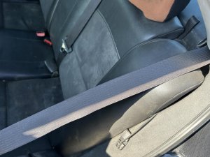 2007-2009 Saturn Aura Gray Seat Belt Assembly - Rear, Right (Passenger) (Used OEM)