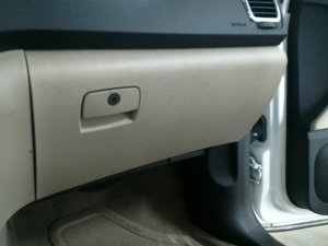 2007-2012 GMC Acadia Tan Glove Box Assembly (Used OEM)