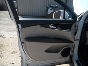 2016-2018 Lincoln MKX Gray Door Interior Trim Panel with Power Windows and Locks - Front, Left (Driver) (Used OEM)