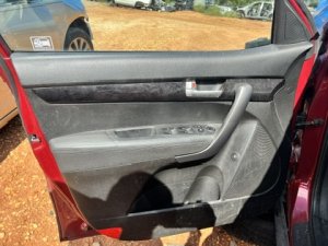 2014-2015 Kia Sorento Black Door Interior Trim Panel with Power Windows and Locks - Front, Right (Passenger) (Used OEM)