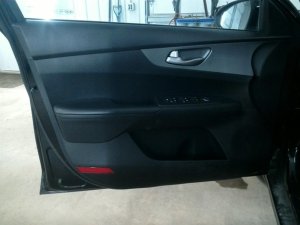2019-2024 Kia Forte Black Door Interior Trim Panel with Power Windows and Power Locks - Front, Left (Driver) (Used OEM)
