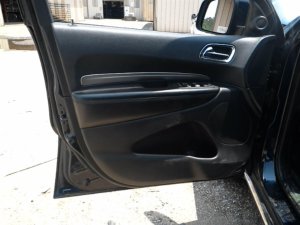 2014-2020 Dodge Durango Black Door Interior Trim Panel with Power Windows and Locks - Front, Left (Driver) (Used OEM)
