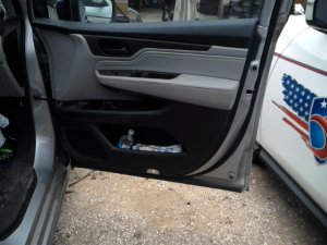 2018-2019 Honda Odyssey Gray Door Interior Trim Panel - Front, Right (Passenger) (Used OEM)