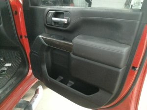 2020-2023 GMC Sierra 2500 Black Door Interior Trim Panel with Power Windows and Locks - Front, Right (Passenger) (Used OEM)