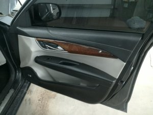 2013-2018 Cadillac ATS Black Door Interior Trim Panel - Front, Right (Passenger) (Used OEM)