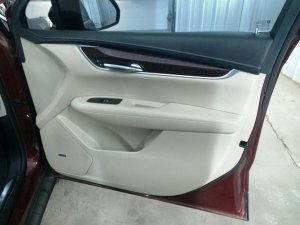 2017-2019 Cadillac XT5 Tan Door Interior Trim Panel with Power Windows and Locks - Front, Right (Passenger) (Used OEM)