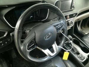 2019-2020 Hyundai Santa Fe Black Non-Tilt Steering Column with Cruise and Radio Controls (Used OEM)
