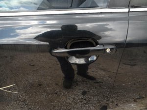 2007-2011 Toyota Camry Silver Front Exterior Door Handle - Left (Driver) (Used OEM)