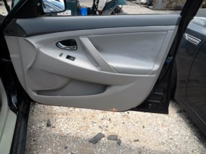 2007-2011 Toyota Camry Gray Door Interior Trim Panel with Power Windows and Locks - Front, Right (Passenger) (Used OEM)