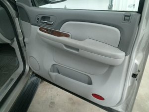 2007-2009 GMC Yukon XL Gray Door Interior Trim Panel with Power Windows and Locks - Front, Right (Passenger) (Used OEM)