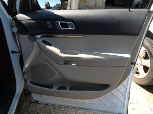 2013-2015 Ford Explorer Gray Door Interior Trim Panel with Power Windows and Locks - Front, Right (Passenger) (Used OEM)