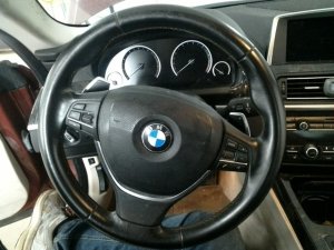 2011-2016 BMW 528i Black Power Steering Column Assembly with Automatic High Beam (Used OEM)
