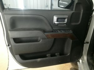 2015-2019 GMC Sierra 2500 HD Black Door Interior Trim Panel with Power Windows and Power Locks - Front, Left (Driver) (Used OEM)
