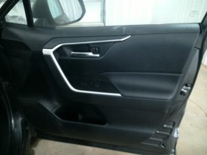 2019-2024 Toyota RAV4 Black Door Interior Trim Panel with Power Windows and Locks - Front, Right (Passenger) (Used OEM)