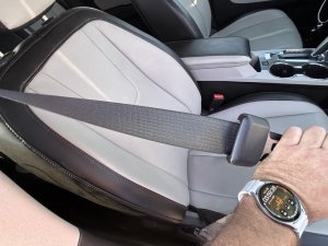 2012-2017 GMC Terrain Black Seat Belt Assembly with Tensioner - Front, Right (Passenger) (Used OEM)