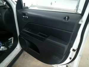 2011-2016 Jeep Compass Black Door Interior Trim Panel - Front, Right (Passenger) (Used OEM)